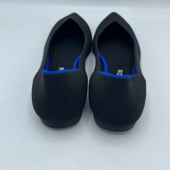 Rothys Womens 8 The Point Flats Black Knit Pointed Toe Slip On Shoes Washable - Picture 7 of 11